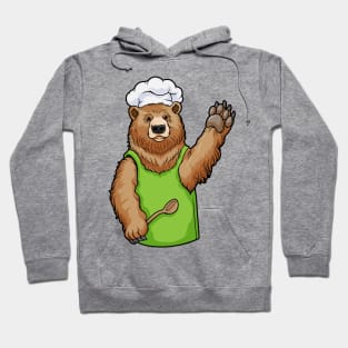 Bear as Chef with Chef hat and Wooden spoon Hoodie